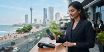 Sri Lanka, illustrating the country’s growing fintech and digital payment sector.