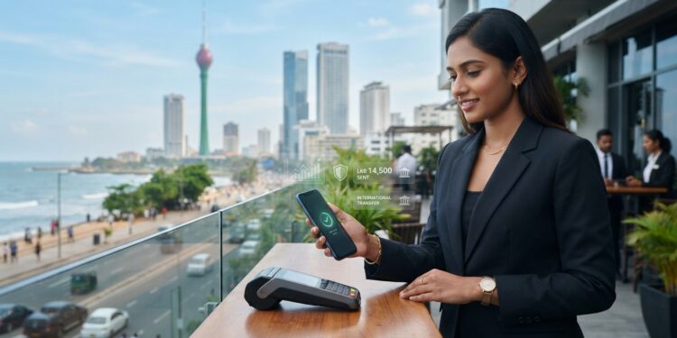 Sri Lanka, illustrating the country’s growing fintech and digital payment sector.