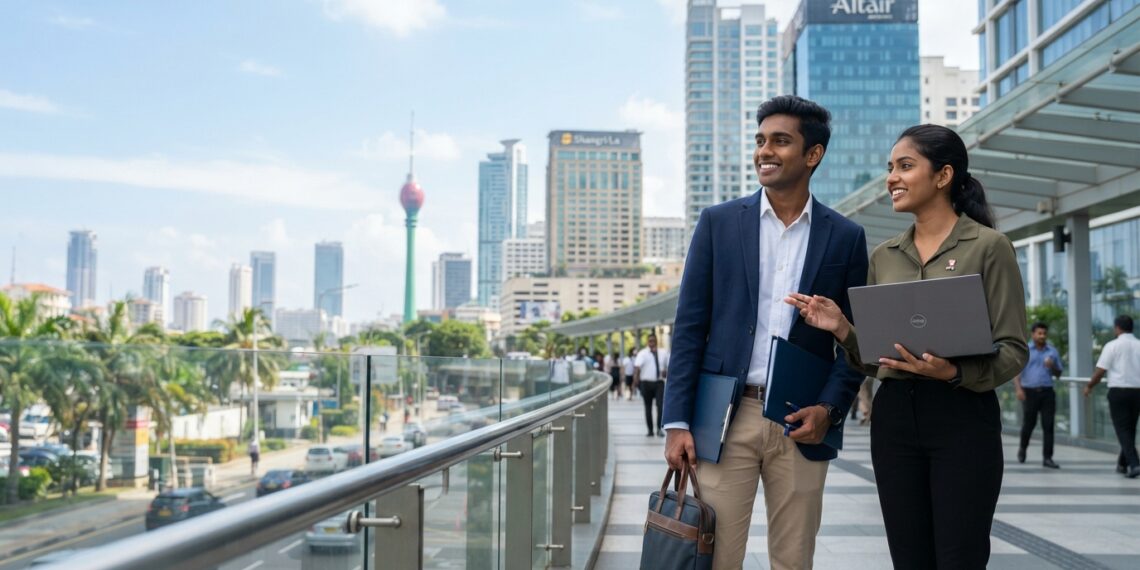 Young Sri Lankan graduates entering the job market in Colombo amid high educated youth unemployment.