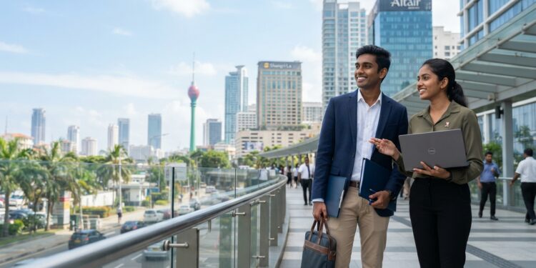 Young Sri Lankan graduates entering the job market in Colombo amid high educated youth unemployment.